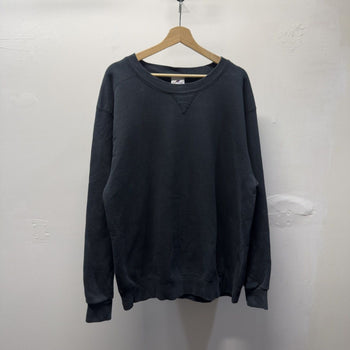 Vintage 1990s Made in USA Faded Black Blank Sweatshirt