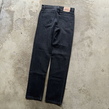 1990s LEVI'S 505 FADED BLACK DENIM JEANS MADE IN USA