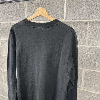 1990s Faded Blank Black Longsleeve Tee