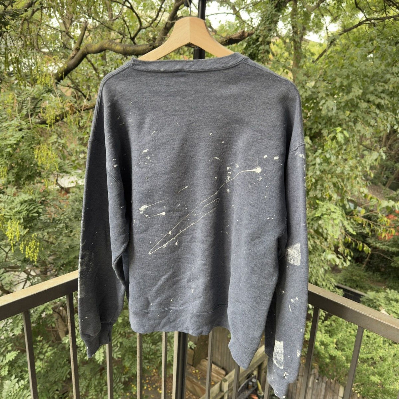 1990s Russell Athletic Faded Paint Splatter Sweatshirt