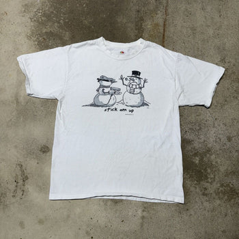 CAMISETA CON PISTOLA DE MUÑECO DE NIEVE STICK EM UP DE LOS AÑOS 2000 Y2K