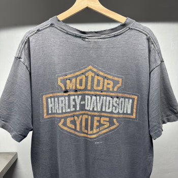 1990s Harley Davidson Thrashed Faded Distressed Tee
