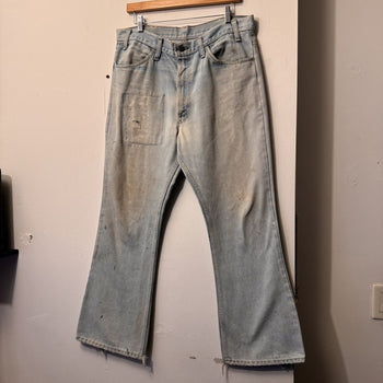 1970s LEVI'S 646 TALON DENIM JEANS THRASHED