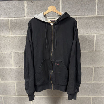 2000s Thrashed Faded Dickies Thermal Lined Zip Hoodie