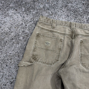 2000s Faded Thrashed Lee Dungarees Baggy Carpenter Pants