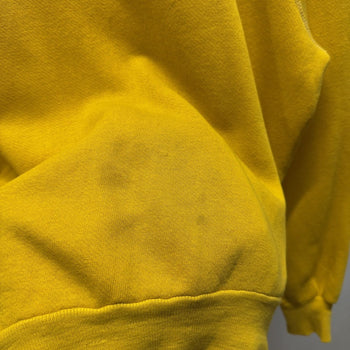 Vintage 1980s Faded Distressed Yellow Raglan Sweatshirt