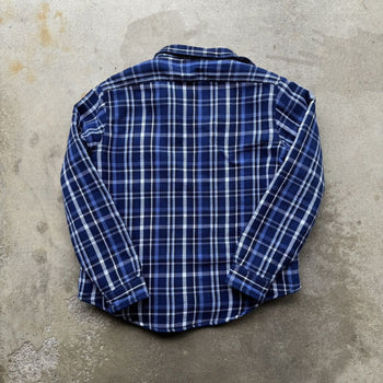 POLO RALPH LAUREN BLUE PLAID FLEECE LINED SHIRT JACKET