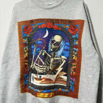 ONLINE CERAMICS STORYTELLER REAPER SKULL CREWNECK GREY