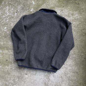 Polar PATAGONIA con cremallera completa, años 90, fabricado en EE. UU., color gris