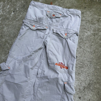 1990s JNCO STREET DIVISION CARGO KHAKI BAGGY FLARE PANTS