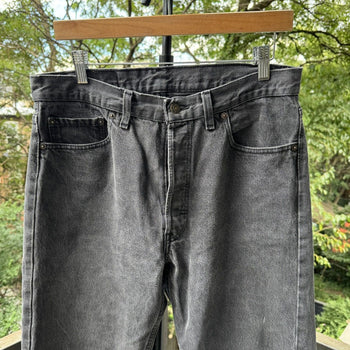 1990s Levi's 501 Jeans Faded Black Cropped USA