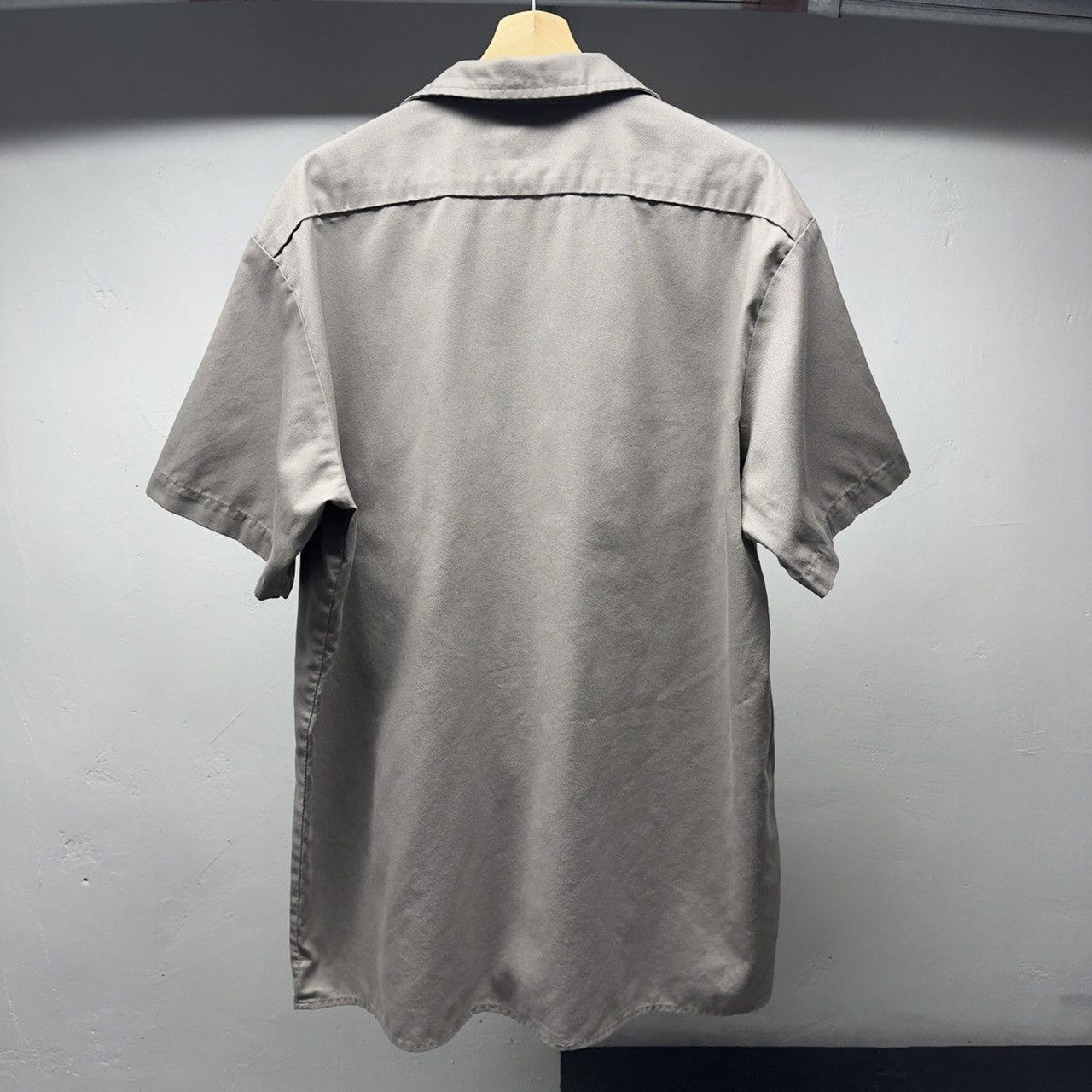 1990s Dickies Thrashed Faded Mechanic Garage Work Shirt