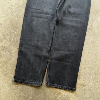 VINTAGE 90s LEVI'S 550 FADED BLACK RELAXED DENIM JEANS MADE IN USA