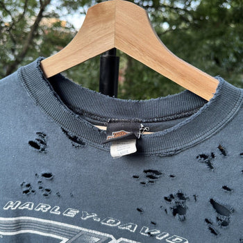 2000s Harley Davidson Thrashed Faded Distressed Longsleeve Tee