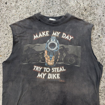 1990s Harley Davidson Faded Gun Tank