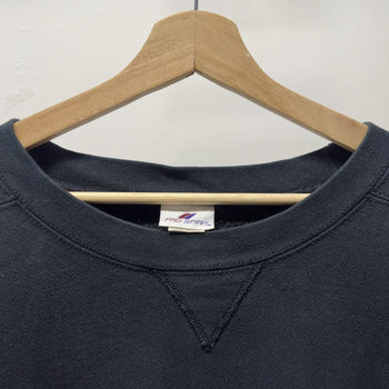Vintage 1990s Made in USA Faded Black Blank Sweatshirt