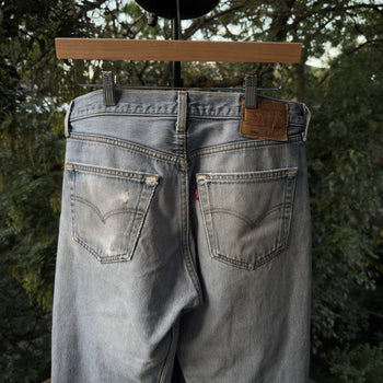 1990s Levi's 501xx Thrashed Repaired Cropped Jeans - Made in USA
