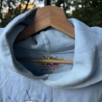 Sp5der Blue Rhinestone Hoodie