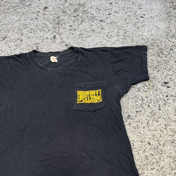 Camiseta fina de papel descolorida de Boot Hill Saloon de los años 80