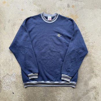 1990s WILSON ATHELTICS FADED BLUE LOGO CREWNECK