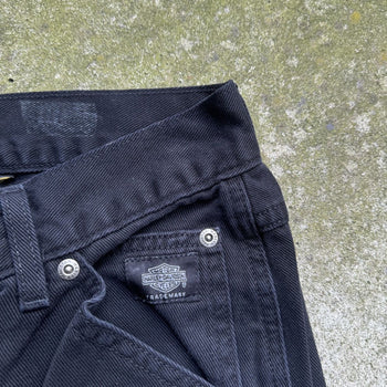 2000S HARLEY DAVIDSON BAGGY WIDE LEG BLACK CARPENTER JEANS