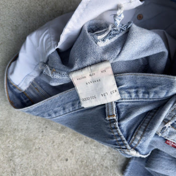 1990s Levi's 501xx Thrashed Repaired Cropped Jeans - Made in USA