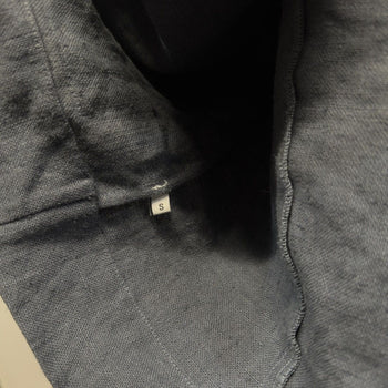 William Frederick Dusty Blue Butcher Linen Cafe Jacket