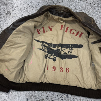 1980S/1990S BURNT THRASHED FADED OVERSIZED LEATHER JACKET