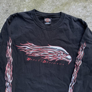 2000s HARLEY DAVIDSON METAL EAGLE VEGAS FLAME LONGSLEEVE