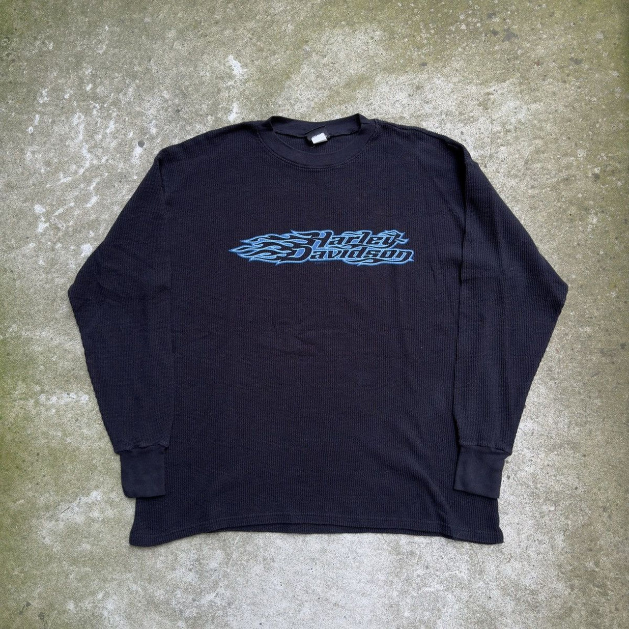 2000s HARLEY DAVIDSON FLAME LOGO THERMAL LONGSLEEVE