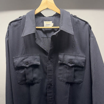 1970s Faded Thrashed Security Uniform Rayon Shirt