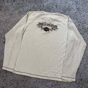2000s Harley Davidson Henley Shirt