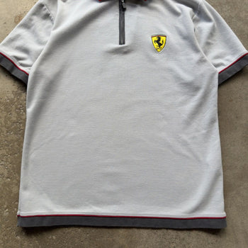 2000s FERRARI LOGO POLO ZIP SHIRT