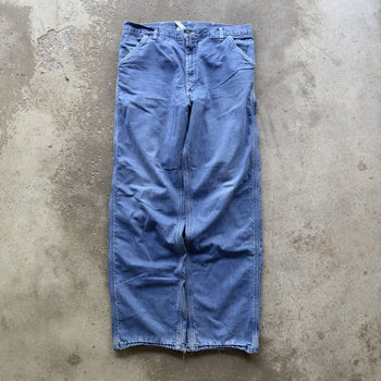 1990S/2000S CARHARTT FADED BAGGY BLANKET LINED CARPENTER DENIM JEANS