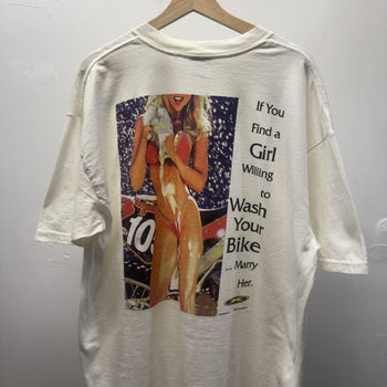 Vintage 2000s Wash Your Bike Girl Tee