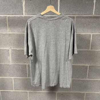 2000s Thrashed Faded Print Paper Thin Distressed Grey Tee