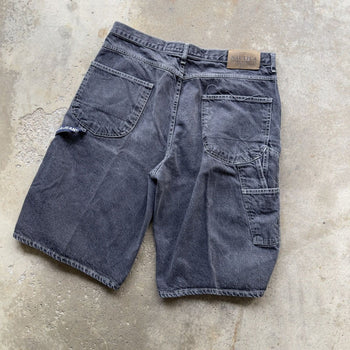 2000S NAUTICA BAGGY FADED BLACK DENIM JEAN SHORTS JORTS