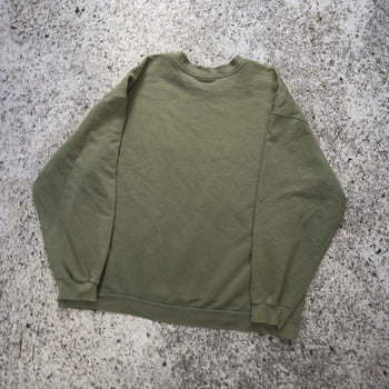 Sudadera Nike de cuello redondo extragrande con logotipo descolorido de los años 90