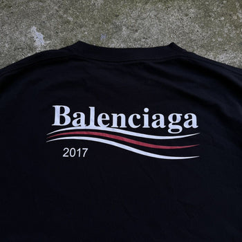 BALENCIAGA 2017 POLITICAL BERNIE LOGO CAMPAIGN TEE OVERSIZED