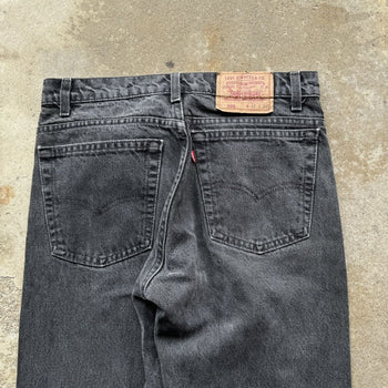 1990s LEVI'S 505 FADED BLACK DENIM JEANS MADE IN USA