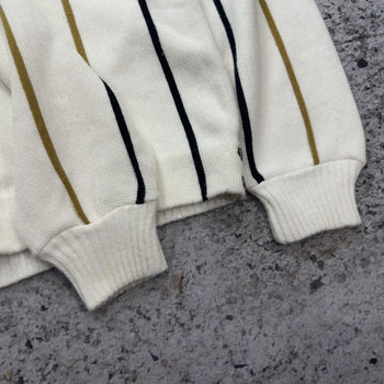 1960s Lloyd Striped Acrylic Raglan Cardigan Sweater