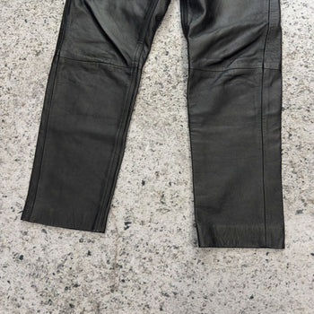 2000s Levi's Lot 53 Roswell Collection Bovine Black Cow Leather Pants