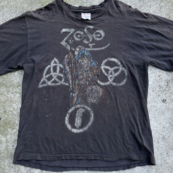 1980s LED ZEPPELIN ZOSO THRASHED DISTRESSED FADED TEE