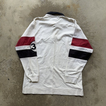 1990S/2000S Y2K TOMMY HILFIGER STRIPED LOGO RUGBY SHIRT