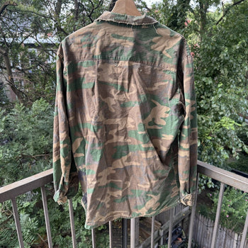 1980s Thrashed Camo Cargo Fatigue Shirt