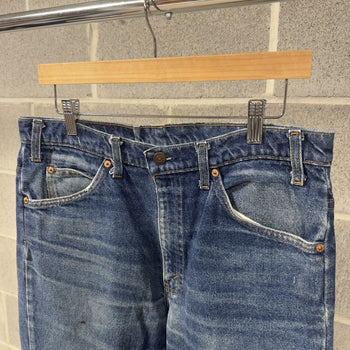 1990s Levi’s 517 Faded Dark Wash Bootcut Flare Jeans - Made in USA