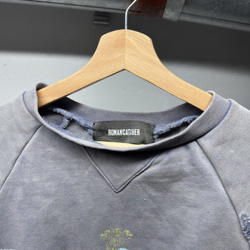 Romancatcher RC Army BandAid Crewneck Faded Destroyed