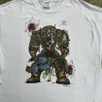 1990s KEITH GIFFEN TRENCHER GRAPHITTI COMICS ART TEE