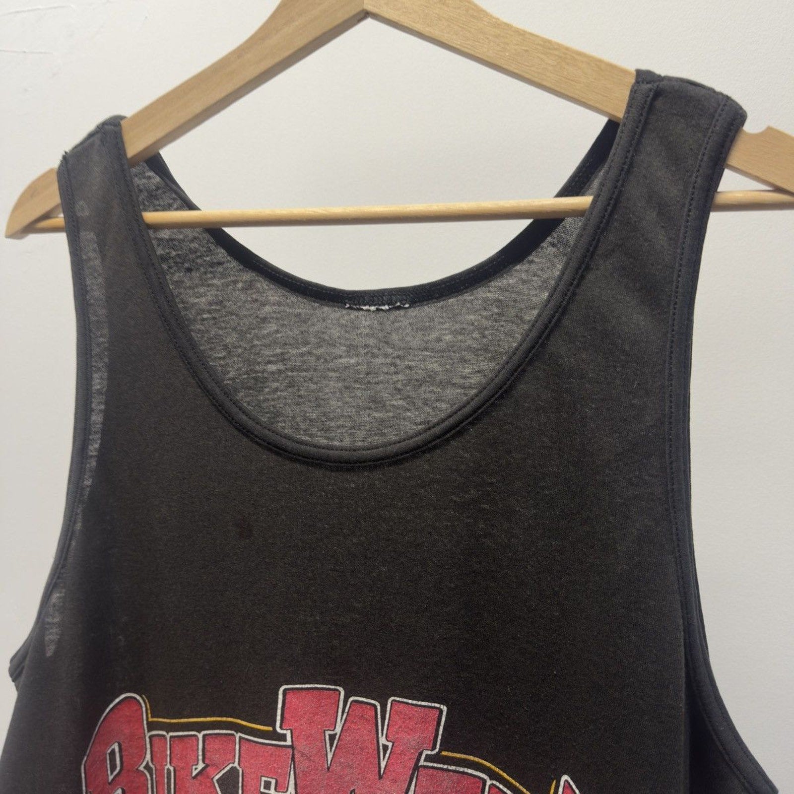 Vintage 1990 Harley Davidson Daytona Beach Bike Week Faded Tank Top