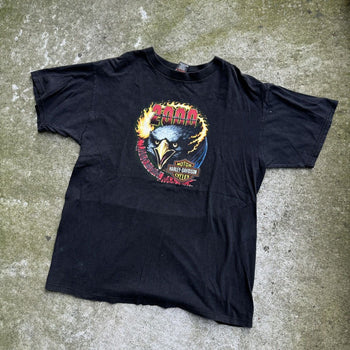 2000s HARLEY DAVIDSON MILLENIUM EAGLE FLAME TEE XL